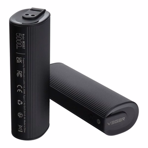 Ulkoinen akku Veger W0587 2,4A 2 kpl 2 x 5000 mAh käsilämmittimellä musta ja hopeinen