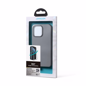 Joyroom 360 Full Case edessä ja takana kansi iPhone 13 Pro + karkaistua lasia näytönsuoja harmaa (JR-BP935 tranish)