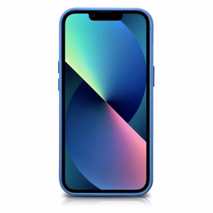 iCarer Litchi Premium Nahkakotelo iPhone 14 Plus Magneettinen nahkakotelo MagSafe vaaleansininen (WMI14220711-LB)