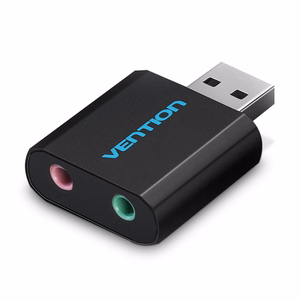 Vention USB Ulkoinen Äänikortti musta metallinen