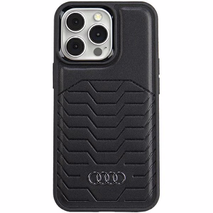 Audi Tekonahkainen Suojakuori MagSafella iPhone 13 Pro Maxille - musta
