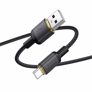 Cable USB A to USB C Hoco 3A 1 m X128 Benefit black