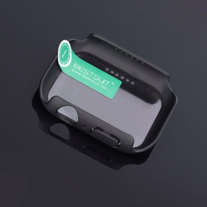 Bestsuit kuori hybridilasilla Apple Watch Series 7/8/9 45mm - grafiitti