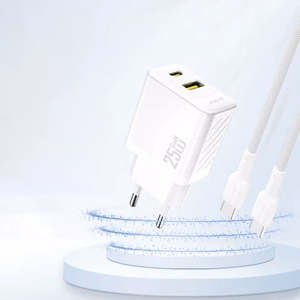 Dudao A26T GaN 25W USB-A, USB-C Charger - White