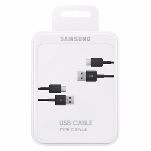 Samsung EP-DG930MBEGWW USB-A–USB-C-kaapeli, 1,5 m, musta, 2 kpl