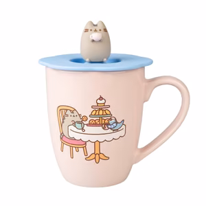 Pusheen – keraaminen muki silikonikannella ja 3D-hahmolla, 350 ml