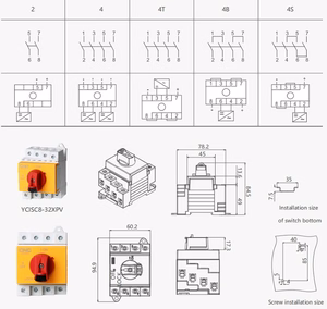 DC-erotuskytkin 4P, 32A, 1000VDC, DIN