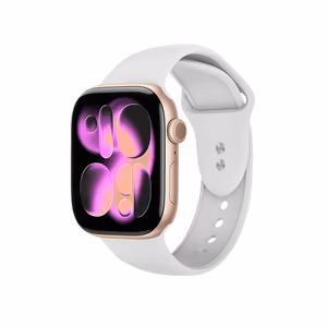 Crong Liquid ranneke Apple Watch 38 / 40 / 41 / 42 mm -kellolle, valkoinen
