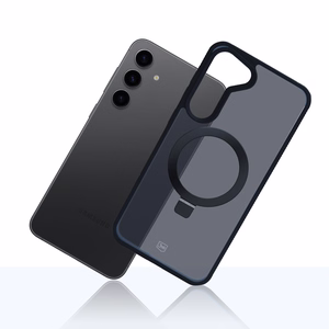3mk Smoke Case Mag&Stand Suojakuori Samsung Galaxy S24+:lle - musta