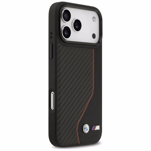 BMW M Carbon Line & Logo MagSafe Suojakuori iPhone 17 Pro Maxille - punainen