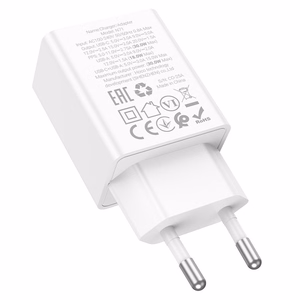 Phone charger Hoco USB A + USB C QC3.0 PD AFC 3A 30W N71 white