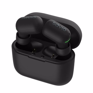 Savio TWS-09 IPX5 langattomat in-ear-kuulokkeet musiikkiin Bluetooth mustat