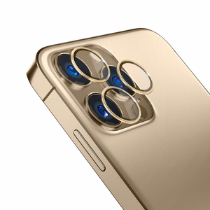iPhone 13 Pro Max / 13 Pro 9H kameralasi 3mk objektiivin suojaukseen Pro-sarjan objektiiville - kultainen