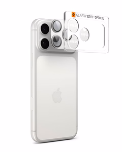 Spigen Optik Pro XL Kameran Linssilasi iPhone 17 Pro Max:lle - Hopeinen