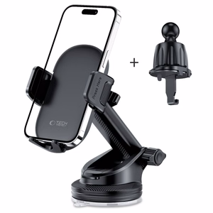 Tech-Protect V7 auton puhelinpidike kojetauluun/ilmaventtiiliin - musta