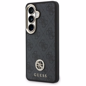 Guess 4G Big Rhinestone Triangle Strap MagSafe -suojakuori Samsung Galaxy S26:lle musta
