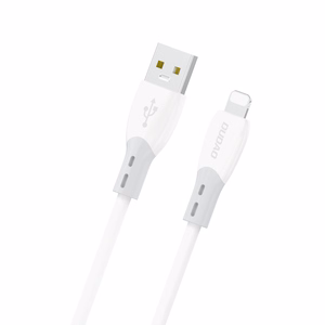Dudao L25SL 30W USB-A - Lightning -kaapeli pehmeällä silikonisuojalla 1m - valkoinen