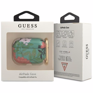 Guess GUACAPTPUBKFL01 AirPods Pro -suojus vihreä/vihreä N.1 Flower Collection -mallisto
