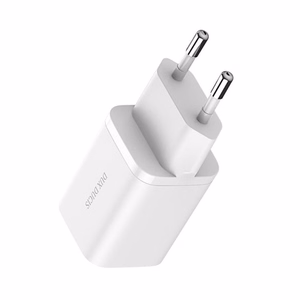 Dux Ducis C80 Super Si seinälaturi - USB + Type-C - PD 30W QC 3.0 18W 3A valkoinen