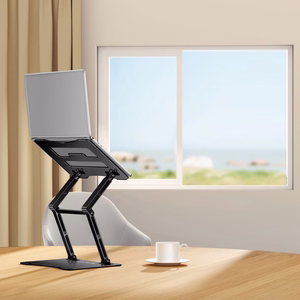 Wozinsky WRS-CPY75DSB Aluminum Laptop and Tablet Stand + Free Smartphone Stand - Black