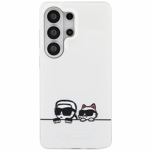 Karl Lagerfeld suojakuori IML Peekaboo Karl ja Choupette MagSafe Samsung Galaxy S26 Ultra:lle läpinäkyvä