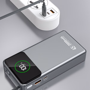 Dudao K31 Pro 45W 20000mAh Power Bank with Built-in Retractable USB-C Cable - Gray