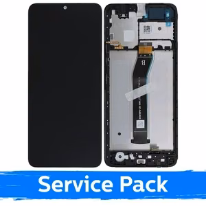 LCD Display Compatible With Xiaomi Redmi A3 / Poco C61 4G (2024) Black With Frame (Service Pack)