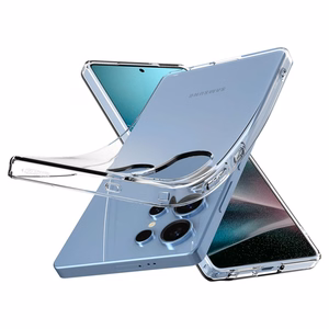 Spigen Liquid Crystal -suojakuori Samsung Galaxy S25 Ultra -puhelimelle, kirkas