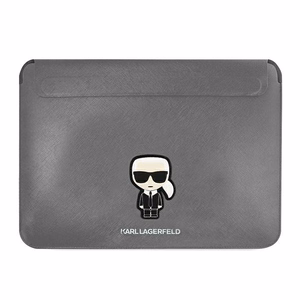 Karl Lagerfeld Saffiano Ikonik Karl laukku 16 tuuman kannettavalle - hopeinen