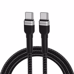 Wozinsky WNBCC1 USB-C / USB-C PD 65W kaapeli 1 m - musta