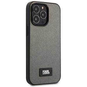 Karl Lagerfeld Saffiano Plaque case for iPhone 13 Pro / 13 6.1" - silver