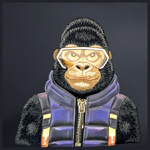 Nimmy Crossbody Cool&Cute 2.0 Gorilla olkalaukku - musta