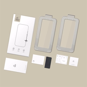Tech-Protect Quick Set+ 2-pack karkaistu lasi iPhone 17:lle - musta