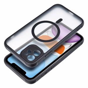 Suojakuori iPhone 11:lle Full Matte Mag Cover yhteensopiva MagSafe musta