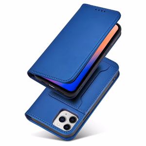 Magneettikorttikotelo iPhone 12 kansi kortti lompakko kortti jalusta sininen