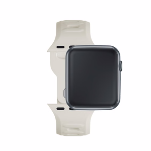 3mk-silikoniranneke Apple Watchille, 42/44/45/46/49 mm, Nude, suuri koko