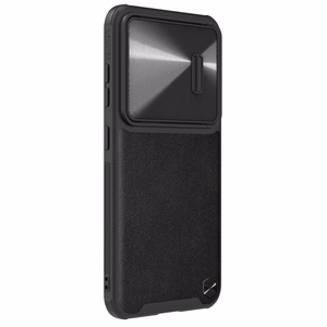 Nillkin CamShield Leather S nahkainen suojakuori Samsung Galaxy S23+:lle kameransuojalla musta