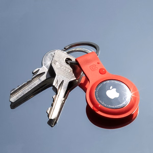 Crong Silicone case for Apple AirTag 1 / 2, with key ring, red