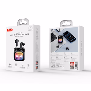 XO Bluetooth-kuulokkeet X50 TWS LCD musta ANC + ENC kaksoismikrofoni
