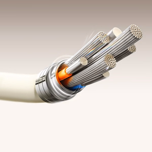 Joyroom S-A53 60W USB-C - USB-C -kaapeli fluoresoivalla kärjellä 1,2 m - beige