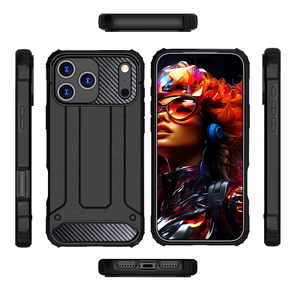 Hybrid Armor Suojakuori iPhone 17 Pro:lle - musta
