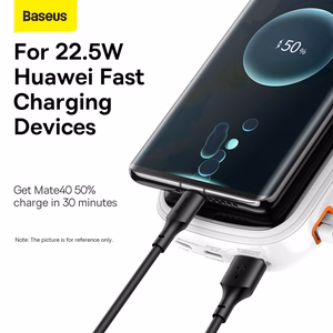 Baseus Power Bank 20000mAh Qpow Pro - USB + C-tyyppi - PD 22,5W C-tyypin kaapelilla (PPQD060302) valkoinen