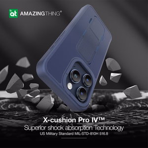 Amazing Thing Matte Pro Mag Suojakuori 12FT IP156.7PMPBU iPhone 15 Pro Max:lle laivastonsininen