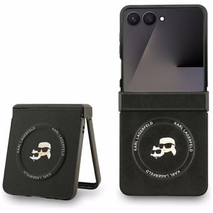 Karl Lagerfeld Karl&Choupette Pins MagSafe suojakuori Samsung Galaxy Z Flip7:lle musta
