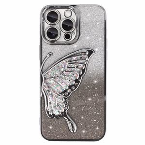 Tel Protect Butterfly Water Suojakuori iPhone 17 Pro:lle hopeinen