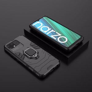 Ring Armor tough hybrid case cover + magnetic holder Realme Narzo 50A black