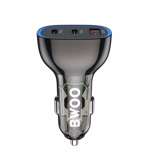 BWOO PD autolaturi 2x USB-C + USB-A 68W musta