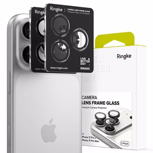 Ringke Camera Frame Näytönsuoja 2-pakkaus iPhone 17 Pro / 17 Pro Max:lle - Musta