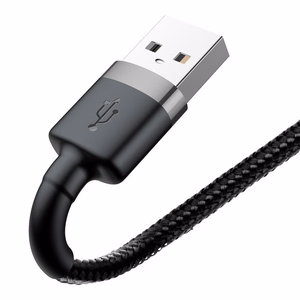 USB-kaapeli Baseus Cafule USB-A - Lightning 1,5A 2,0m harmaa-musta CALKLF-CG1