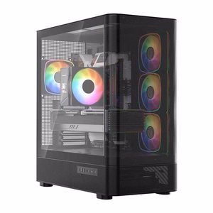 MODECOM Volcano AQ300 ARGB -miditornikotelo, musta
